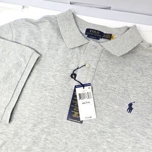 NWT Polo Ralph Lauren Polo Shirt Gray Pique‎ Short Sleeve Men's 2XL Classic Fit.